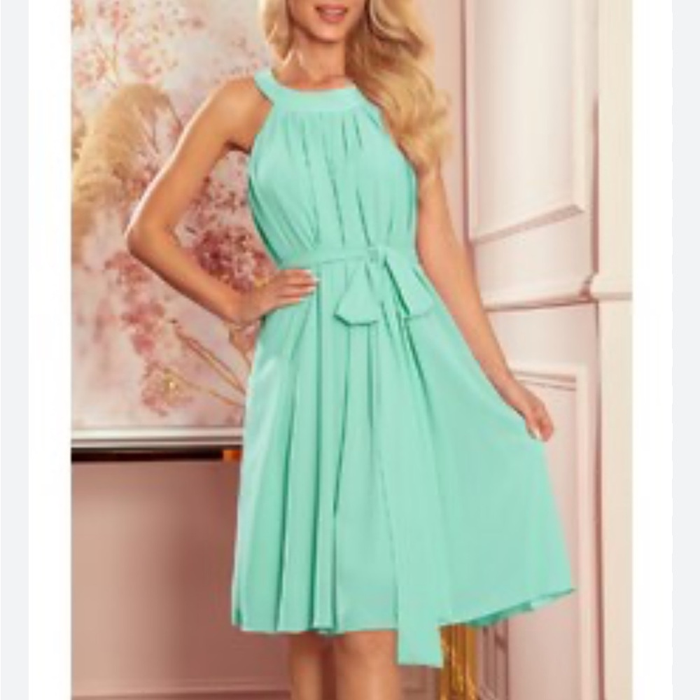 Marciano Elegant Mint Green Sleeveless Dress - Size M